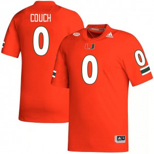Men Te'Cory Couch Orange Hurricanes College Football #0 Jersey 783419-393