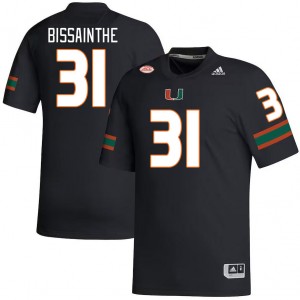 Men Wesley Bissainthe Black Miami College Football #31 Jersey 841071-592