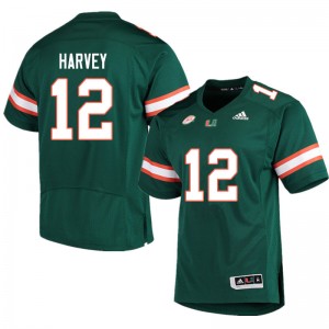 Men Jahfari Harvey Green Miami Adidas Football #12 Jersey 386534-449