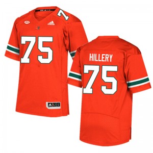 Men Zalon'tae Hillery Orange Miami Adidas Football #75 Jersey 622195-689