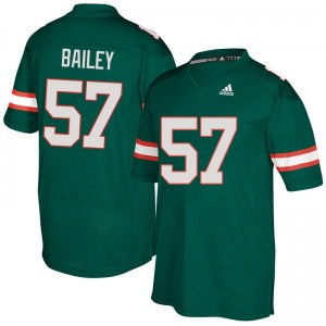 Men Allen Bailey Green Miami Hurricanes Adidas Football #57 Jersey 503468-814