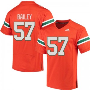 Men Allen Bailey Orange Hurricanes Adidas Football #57 Jersey 552039-393