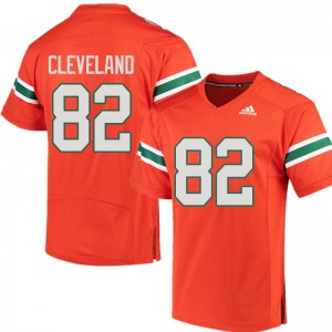 Men Asante Cleveland Orange Miami Hurricanes Adidas Football #82 Jersey 948810-342