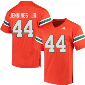 Men Bradley Jennings Jr. Orange Miami Adidas Football #44 Jersey 212738-624