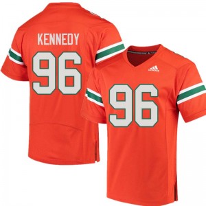 Men Cortez Kennedy Orange Miami Hurricanes Adidas Football #96 Jersey 768126-970