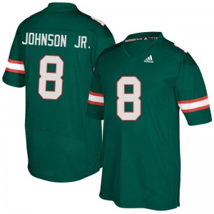 Men Duke Johnson Jr. Green Miami Hurricanes Adidas Football #8 Jersey 772205-830