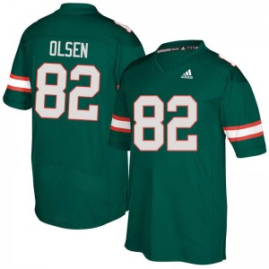 Men Greg Olsen Green Hurricanes Adidas Football #82 Jersey 855675-737