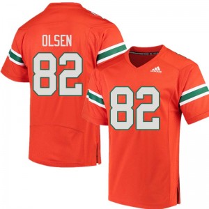 Men Greg Olsen Orange Miami Adidas Football #82 Jersey 917379-281