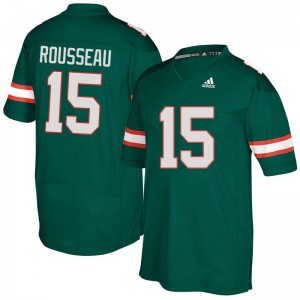 Men Gregory Rousseau Green Miami Adidas Football #15 Jersey 788541-766