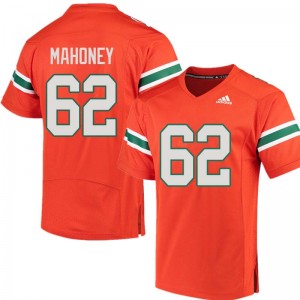 Men Hayden Mahoney Orange Miami Adidas Football #62 Jersey 712128-696