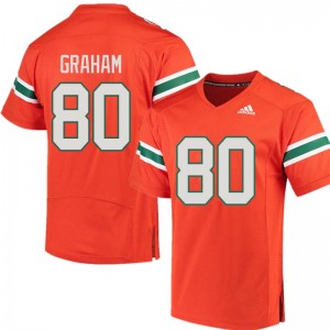 Men Jimmy Graham Orange Miami Adidas Football #80 Jersey 660989-915