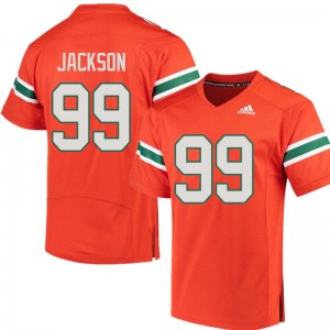 Men Joe Jackson Orange Miami Hurricanes Adidas Football #99 Jersey 280585-660