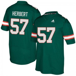 Men Kai-Leon Herbert Green Miami Adidas Football #57 Jersey 750626-909