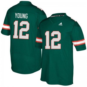 Men Malek Young Green Miami Adidas Football #12 Jersey 653422-259