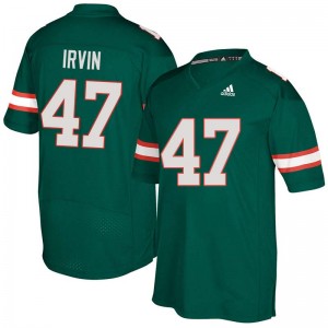 Men Michael Irvin Green Miami Adidas Football #47 Jersey 265822-320