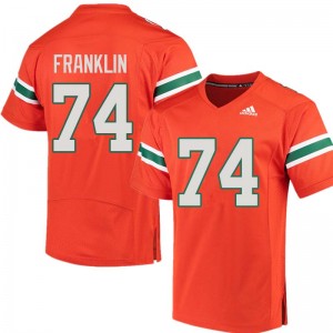 Men Orlando Franklin Orange Hurricanes Adidas Football #74 Jersey 186958-481