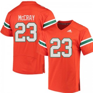 Men Terry McCray Orange Miami Adidas Football #23 Jersey 308376-674