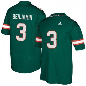 Men Travis Benjamin Green Miami Adidas Football #3 Jersey 998311-892