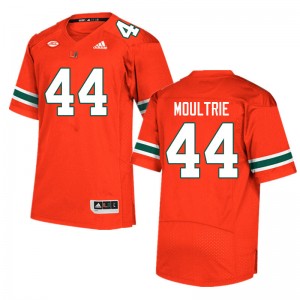 Men Antonio Moultrie Orange Miami College Football #44 Jersey 836772-410