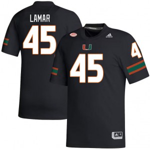 Men Braylon Lamar Black Miami College Football #45 Jersey 678811-592