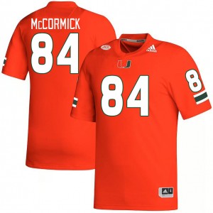 Men Cam McCormick Orange Miami Hurricanes College Football #84 Jersey 461103-324
