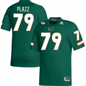 Men Deryc Plazz Green University of Miami College Football #79 Jersey 929984-682