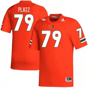 Men Deryc Plazz Orange Miami Hurricanes College Football #79 Jersey 999889-124