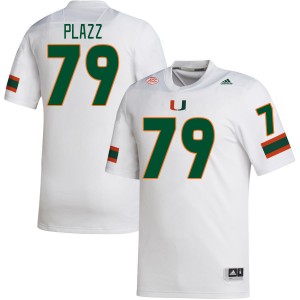 Men Deryc Plazz White University of Miami College Football #79 Jersey 751663-707