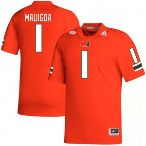 Men Francisco Mauigoa Orange Miami Hurricanes College Football #1 Jersey 292568-343