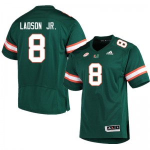 Men Frank Ladson Jr. Green Miami College Football #8 Jersey 775531-652