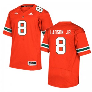 Men Frank Ladson Jr. Orange Miami Hurricanes College Football #8 Jersey 538099-693