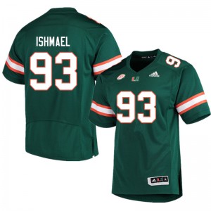 Men Jabari Ishmael Green Miami College Football #93 Jersey 449974-371