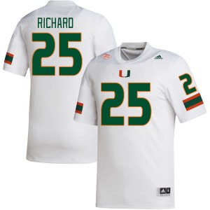 Men Jadais Richard White Miami College Football #25 Jersey 773012-686