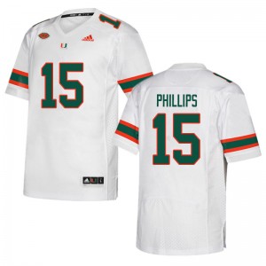 Men Jaelan Phillips White Miami College Football #15 Jersey 676081-219