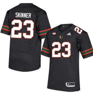Men Jaleel Skinner Black Miami College Football #23 Jersey 464002-188