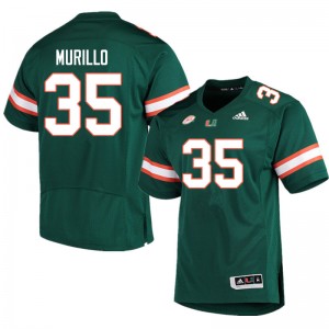 Men Josh Murillo Green Miami Hurricanes College Football #35 Jersey 586336-856
