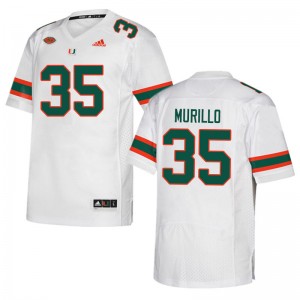 Men Josh Murillo White Miami College Football #35 Jersey 756862-450