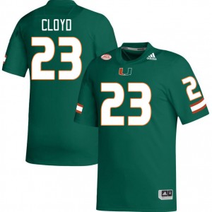 Men K.J. Cloyd Green University of Miami College Football #23 Jersey 968253-411