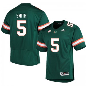 Men Key'Shawn Smith Green Miami College Football #5 Jersey 391562-153
