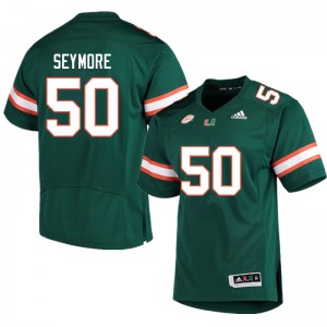 Men Laurance Seymore Green Miami College Football #50 Jersey 847611-728
