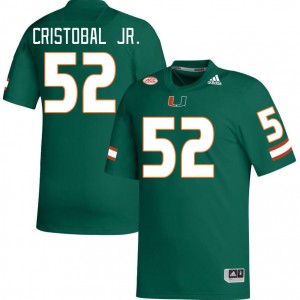 Men Luis Cristobal Jr. Green Miami Hurricanes College Football #52 Jersey 278391-713