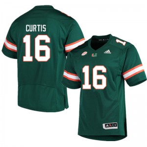 Men Malik Curtis Green Miami Hurricanes College Football #16 Jersey 963008-121