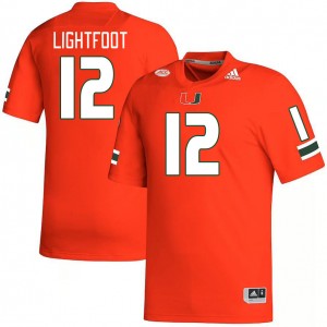 Men Marquise LIghtfoot Orange Miami Hurricanes College Football #12 Jersey 201326-642