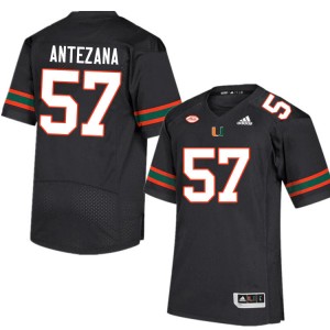 Men Matt Antezana Black Miami College Football #57 Jersey 164721-707