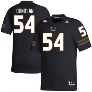 Men Michael Donovan Black Miami College Football #54 Jersey 660150-821