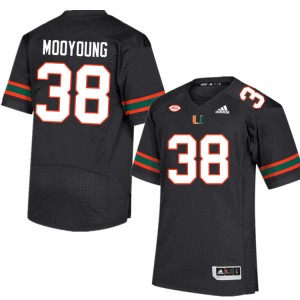 Men Myles Mooyoung Black University of Miami College Football #38 Jersey 298878-515