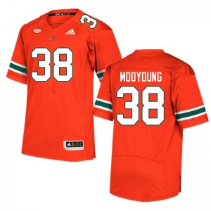 Men Myles Mooyoung Orange Hurricanes College Football #38 Jersey 886631-329