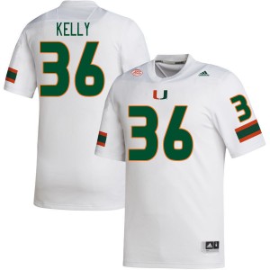 Men Nick Kelly White Miami College Football #36 Jersey 223064-402