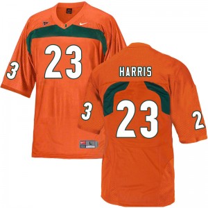 Men Cam'Ron Harris Orange University of Miami College Football #23 Jersey 449639-553