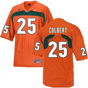 Men Adrian Colbert Orange Hurricanes College Football #25 Jersey 599156-420